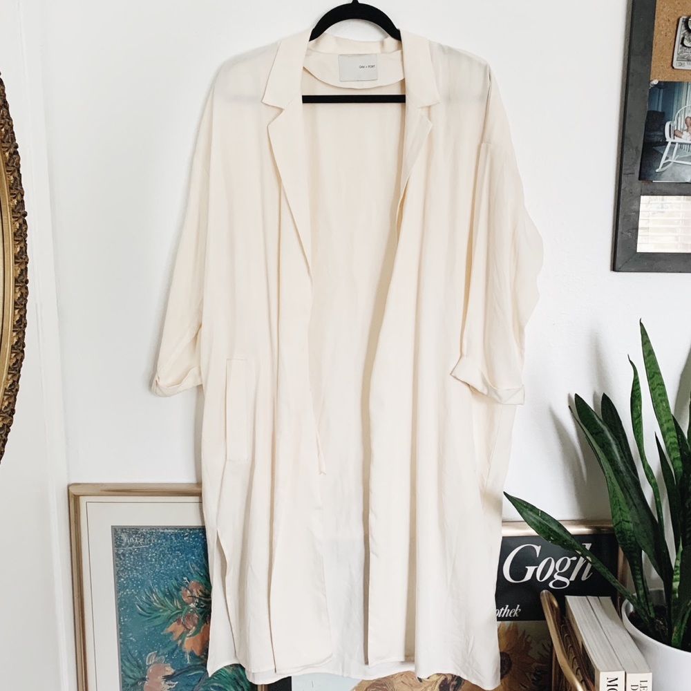 Oak + Fort Cream Coat